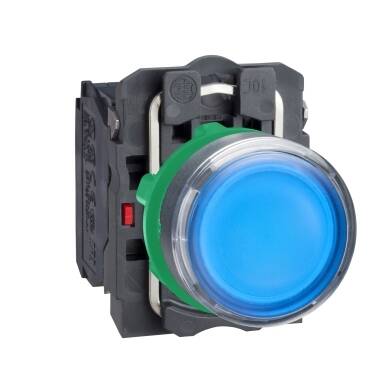 Illuminated pushbutton, blue, 230VAC - 1