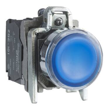 Illuminated pushbutton, blue,230VAC - 1