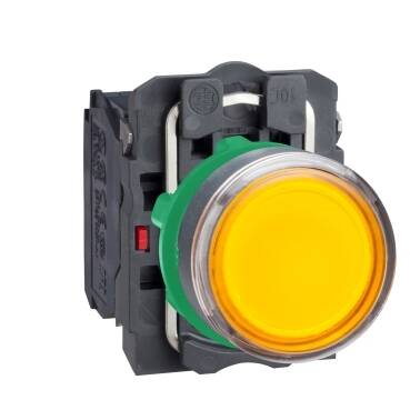 Illuminated pushbutton, orange, 230VAC - 1