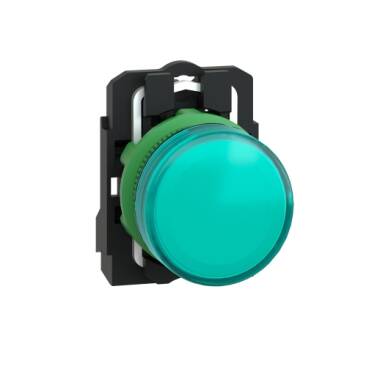 Pilot light, complete, 110-120V, Green - 1